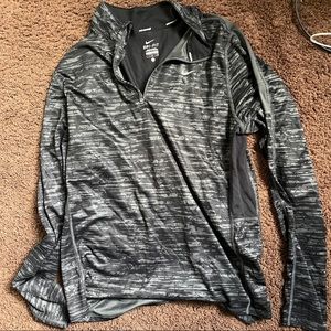 Mens nike Black Dri fit quarter zip